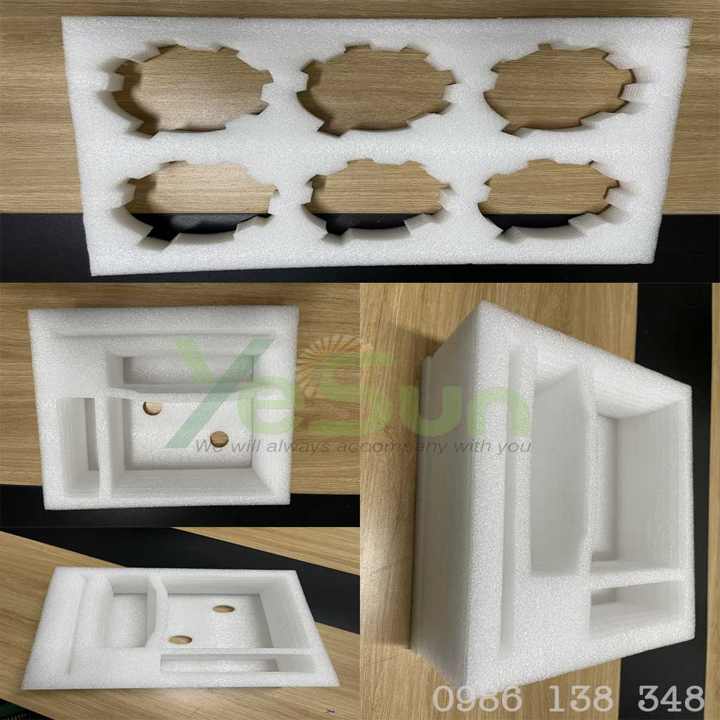 Hộp xốp PE foam đựng máy báo cháy 300 x 210 x 140mm