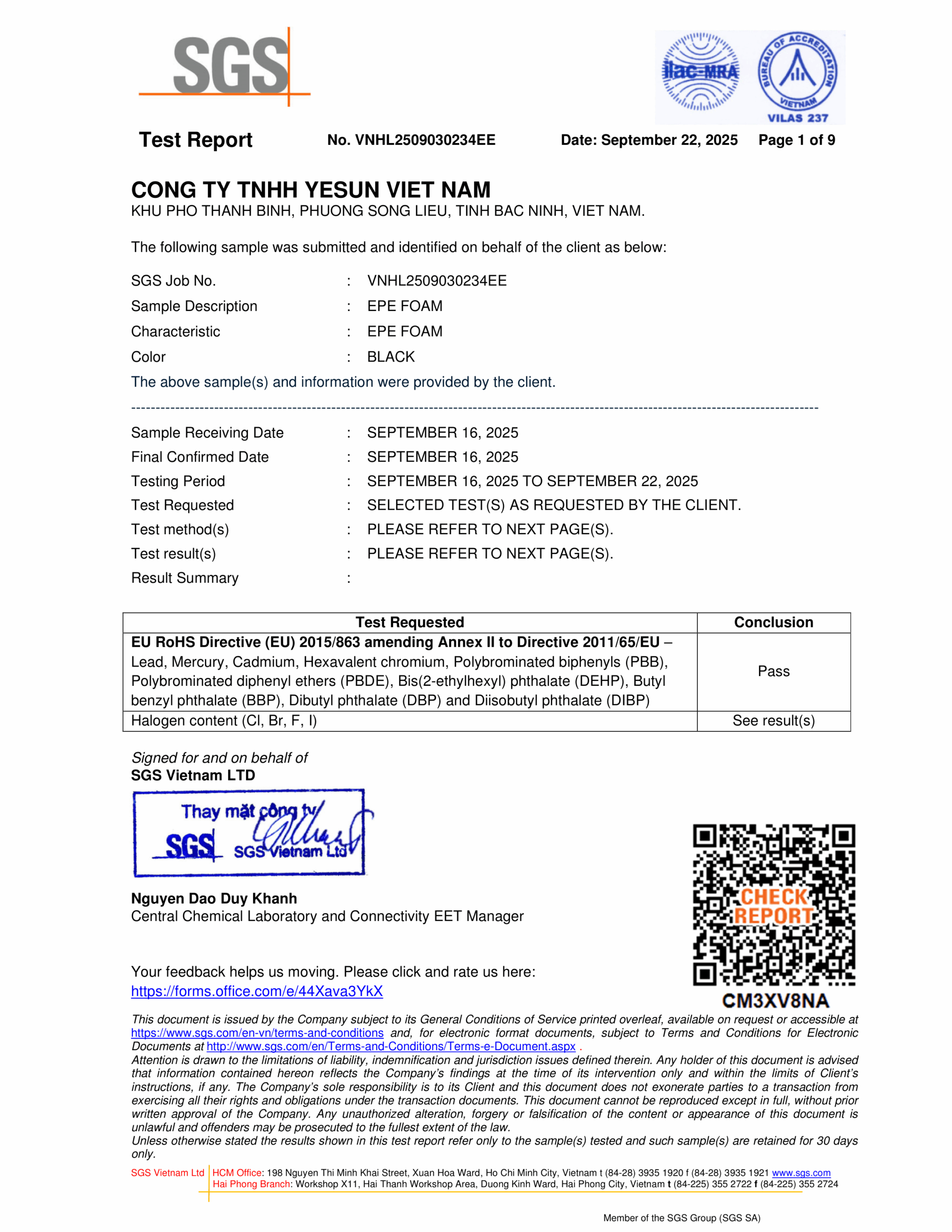 Cam kết bảo vệ môi trường